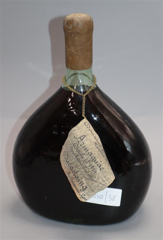 A 2 litre bottle of Ducastaing Armagnac, distilled 1914